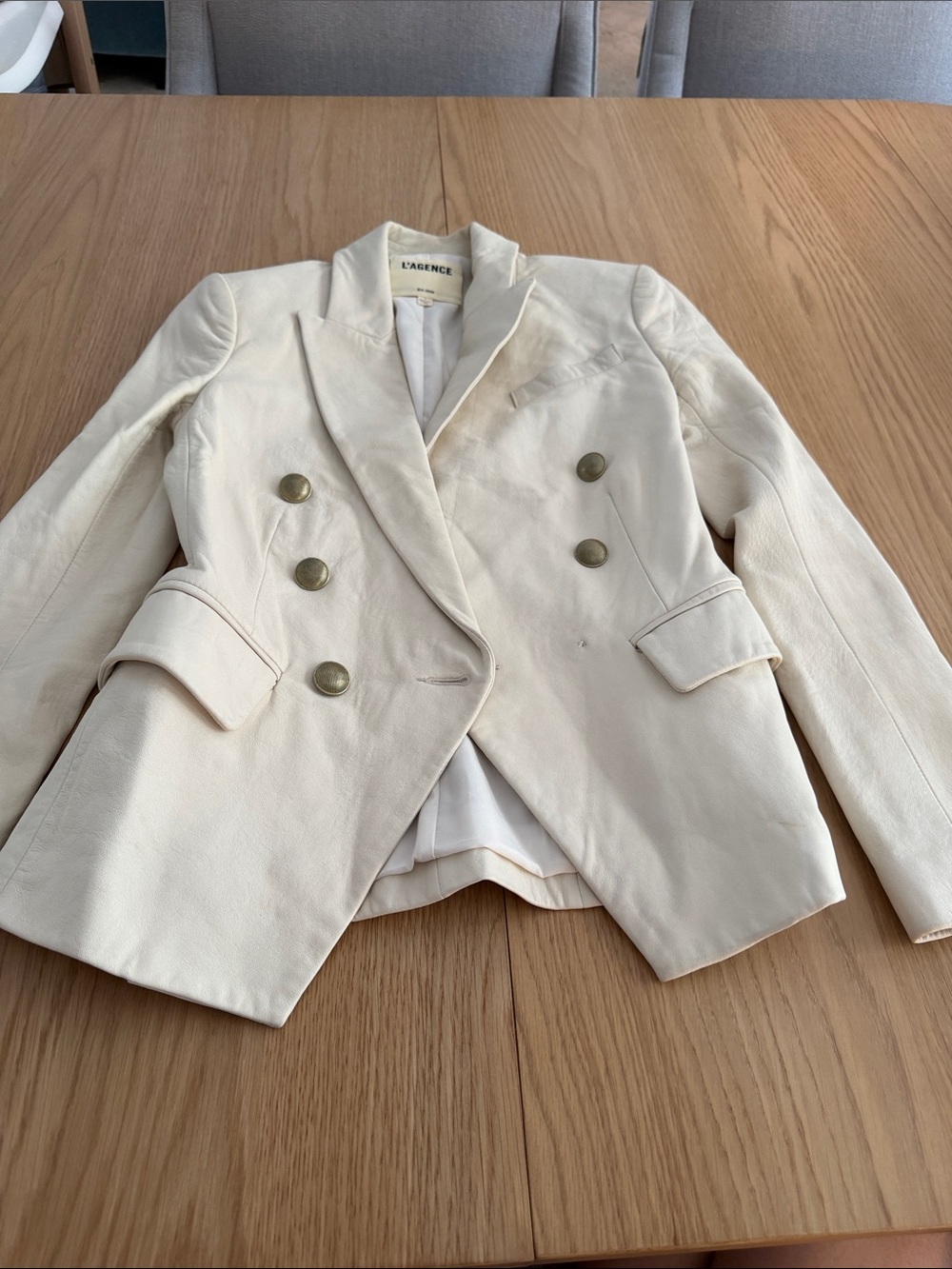 L’agence size 0 100% lamb leather Biege